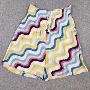 NWT Native Youth Shorts Size XS Wide Leg Abstract Print w/Drawstring & Pockets